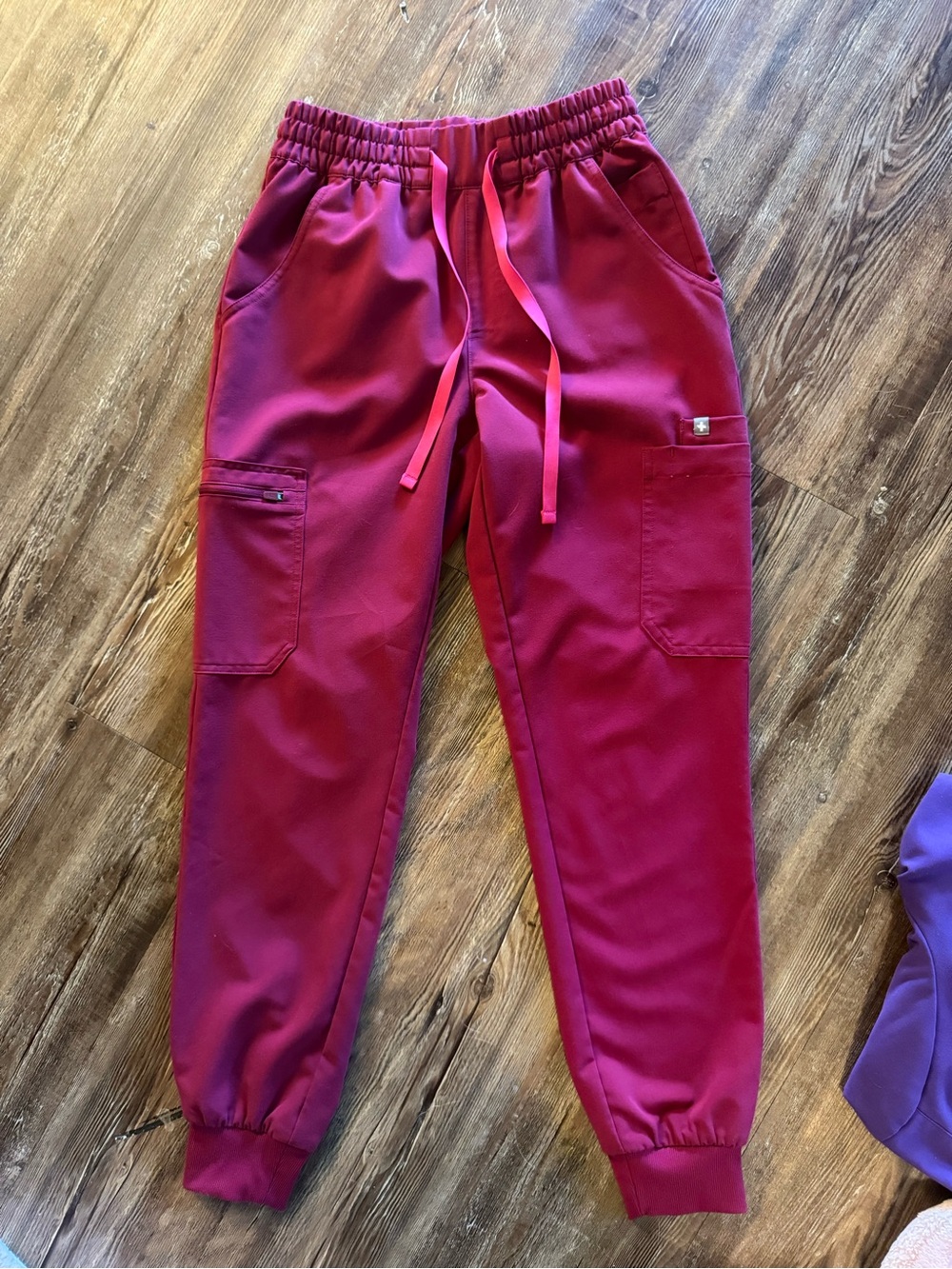 Figs discontinued color: deep cranberry XS joggers. Hard to find this color!